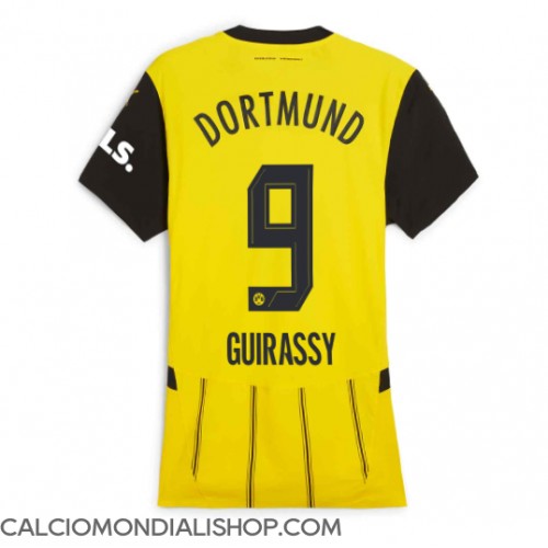 Maglie da calcio Borussia Dortmund Serhou Guirassy #9 Prima Maglia Femminile 2024-25 Manica Corta